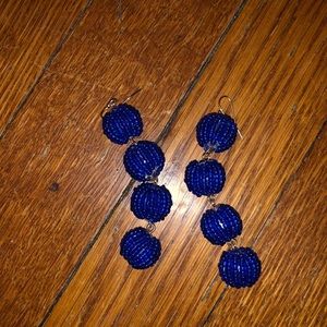 Bauble bar blue statement earrings